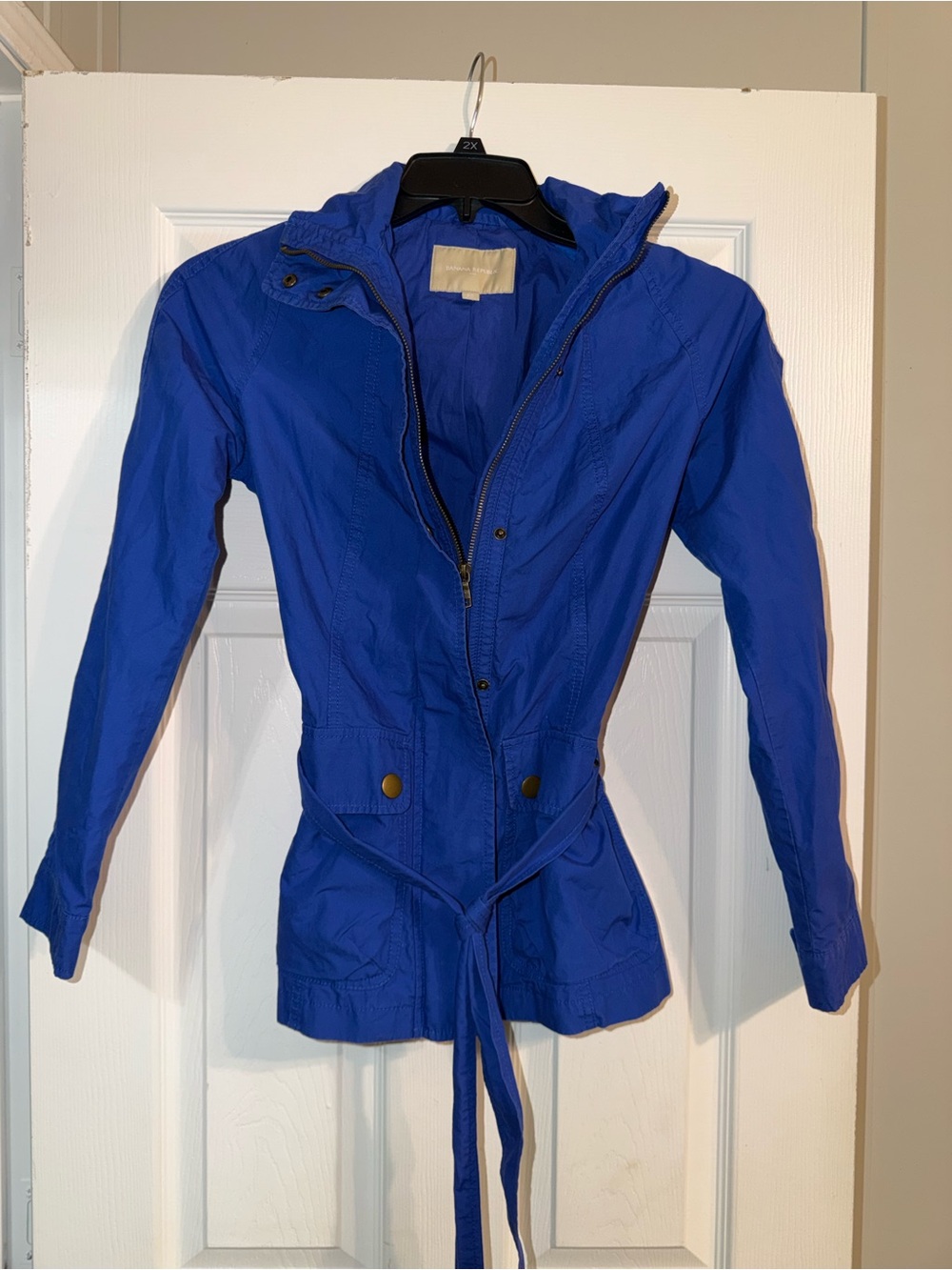 Banana Republic Cobalt Blue Utility Belted Jacket XS Y2K Aesthetic